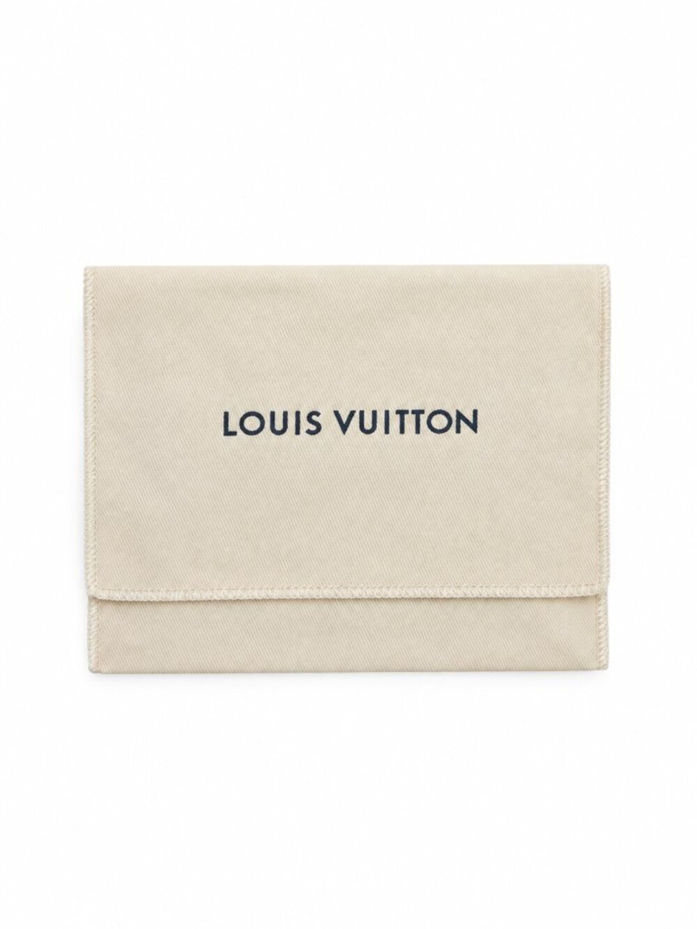 Louis Vuitton Beige Envelope Style Dust Bag Storage Pouch 6" x 5"